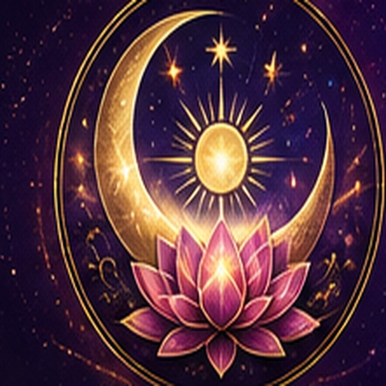 Celestial moon and lotus medallion
